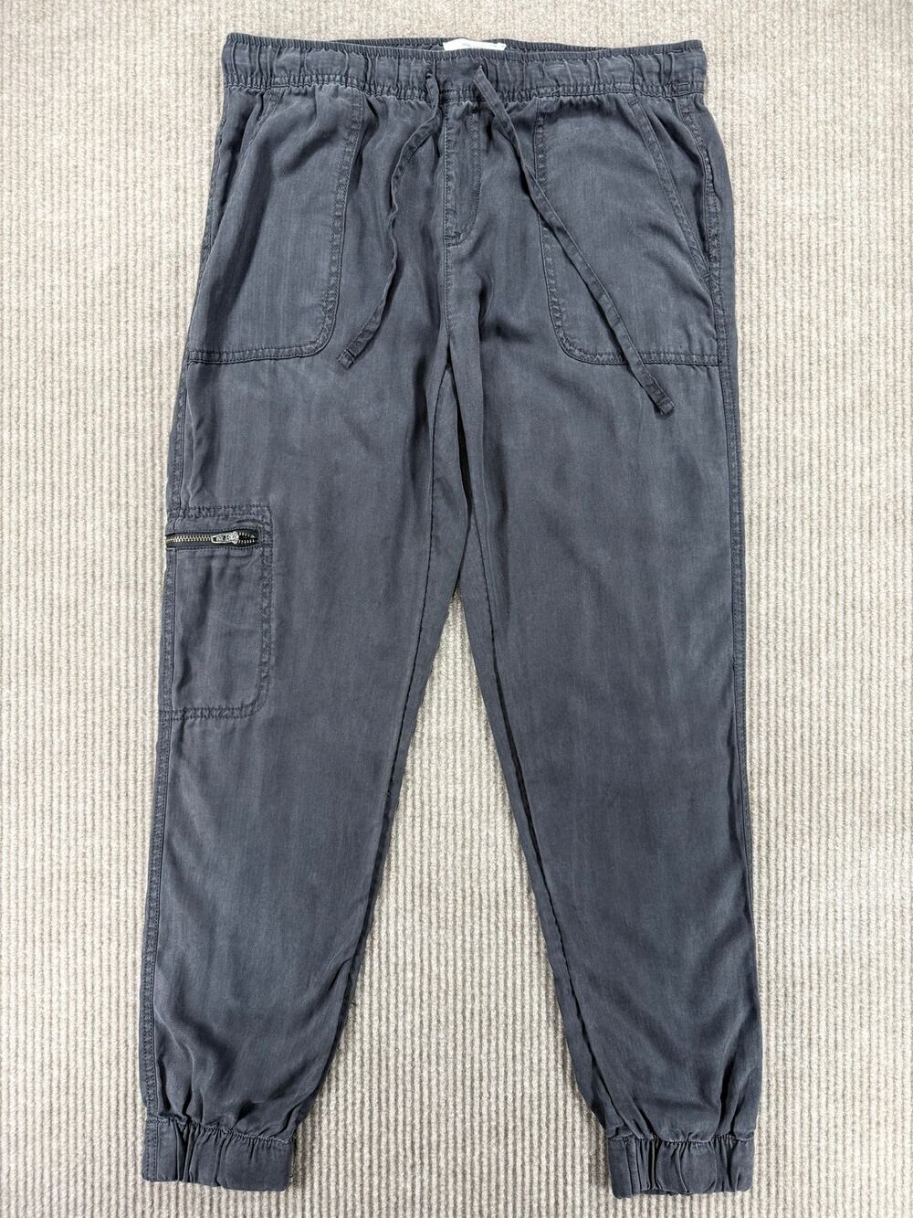 Nicole Miller NY Lyocell Cargo Joggers Black L